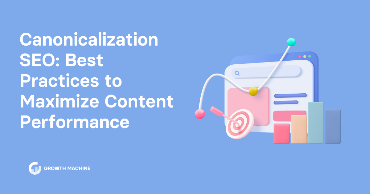 Canonicalization seo: Graphic of a bullseye with a bar graph